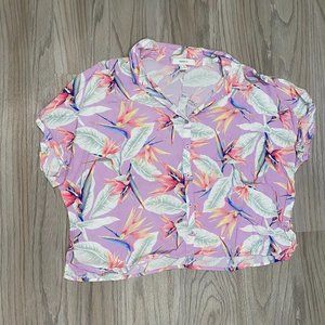 Forever 21 Hawaiian Crop Shirt 3X
